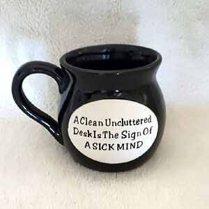 Black Ceramic Mug with Quote